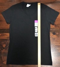 GILDAN T-SHIRT Ladies Medium Heavy Cotton Short Sleeve Black New