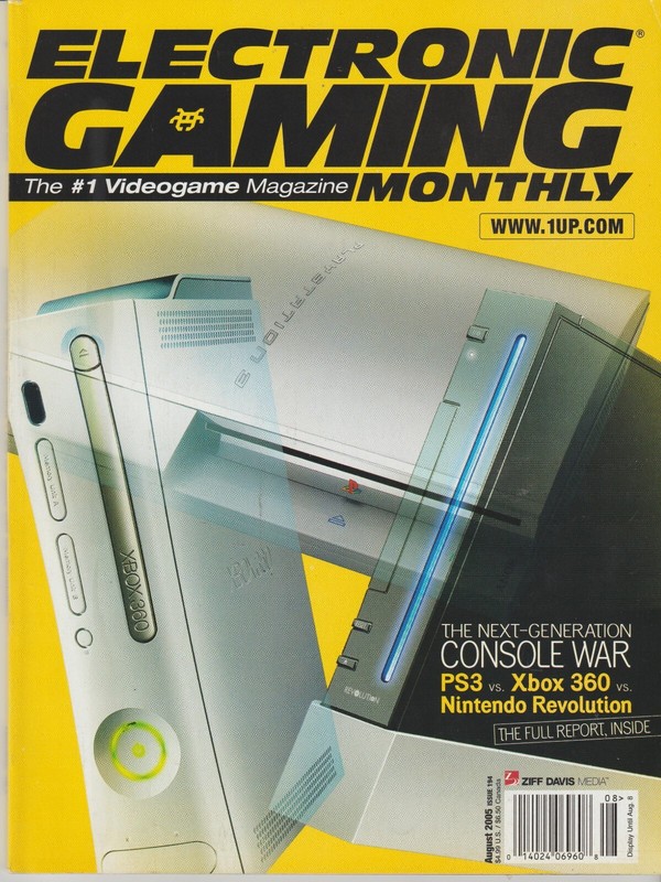 Electronic Gaming Monthly PS3 Xbox 360 Nintendo Revolution August 2005 Issue 194