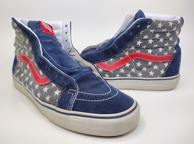 VANS Sk8 Hi Van Doren Stars and Stripes Sk8 hi Reissue No Insoles Men's Sz 