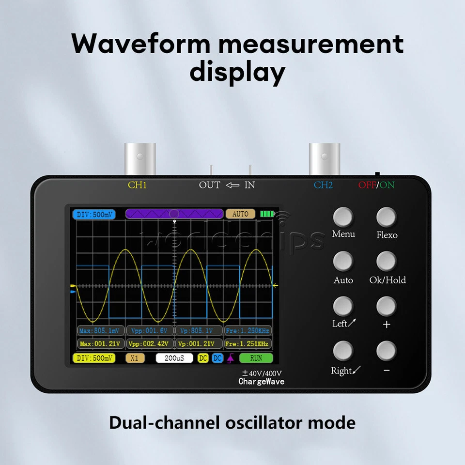 Digital Oscilloscope 10MHz Bandwidth Dual Channel Oscilloscope Signal Generator - Image 2 of 4