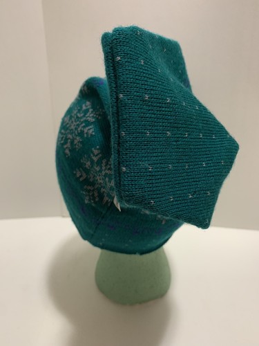 Wigwam Schneeflocke Strickmütze Unisex Vintage Wolle türkis Winter Ski Snowboard - Bild 4 von 10