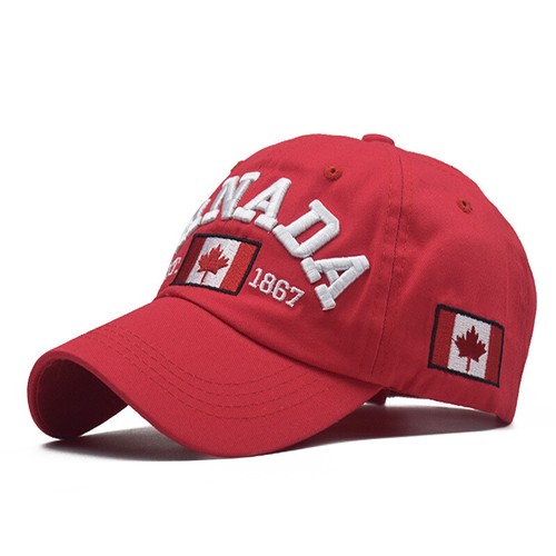 Women Men Baseball Cap Canada Flag Embroidery Dad Sport Hat Snap Back Breathable - Picture 12 of 32