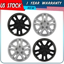 12 Inch Set Of 4 Silver Wheel Covers Snap On Full Hub Caps Fit R12 Tire Rim