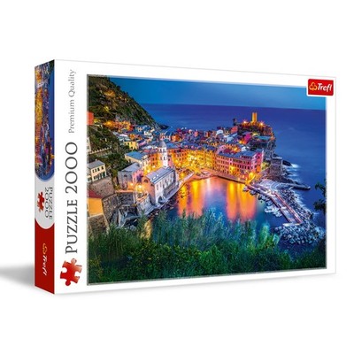Vernazza at Dusk 2000 Piece Jigsaw Puzzle Red 38''x27'' Print, DIY Puzzle, Crea...