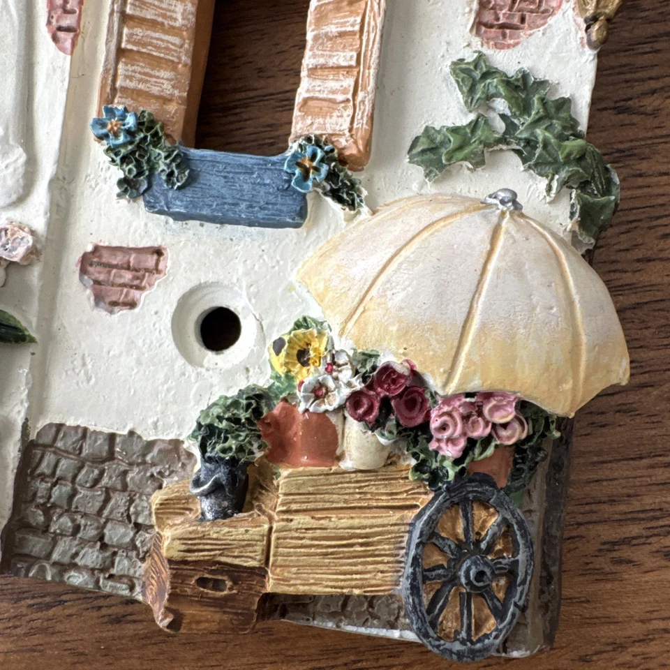 Placa de pared de doble luz vintage FIGI 90 interruptor de luz flores de cabaña Foto 4 de 4