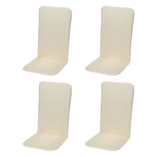 4Pcs Chair Seat Covers Rectangle Stretch Dining Covers for Home, Black