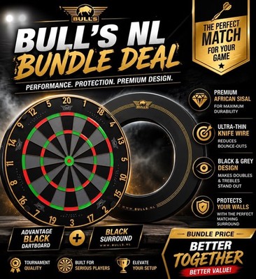 Bulls NL Advantage Black Dart Boart & Surround - Brandneu 