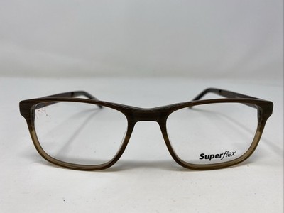 SUPERFLEX SF-469 C.1 54-18-140 Woody Brown Fade Full Rim Eyeglasses Frame 016