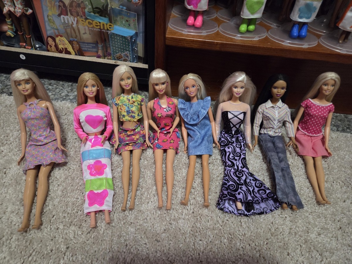 Y2K / Early 2000s Barbie Lot Of 8 Good Condition All Clothed | eBay