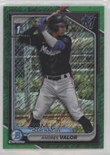 2024 Bowman Chrome Prospects Green Shimmer Refractor 68/99 Andres Valor 1o35
