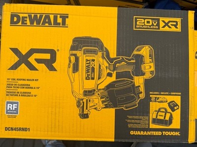 DeWALT DCN45RND1 20V MAX 15-Degree Cordless Coil Roofing Nailer Kit