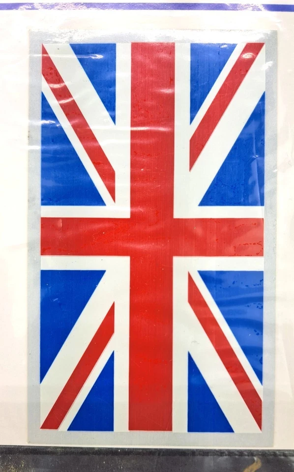 Vintage Union Jack British Flag Decal Sticker Le Pays UK Reflective National New - Image 2 of 4