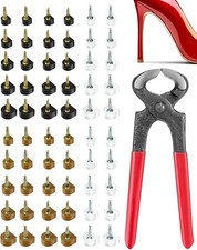 30 Pairs Heel Tips, High Heel Repair Kit, 3 Colors, 5 Sizes, 2 Pins Diameter,...
