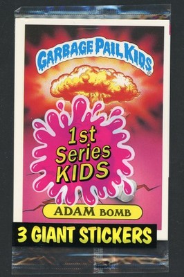 Sealed 1986 Garbage Pail Kids GPK Series 1 Jumbo 5x7'' Adam Bomb Giant Card