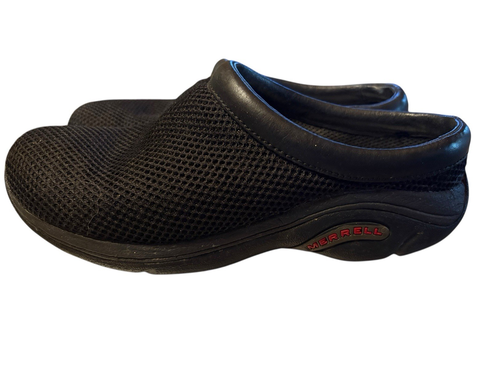 Zoccoli donna Merrell Encore 8 neri a rete slide scarpe comode performanti senza soletta