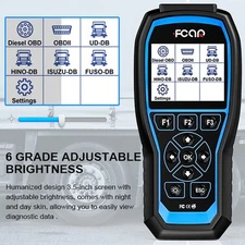 FCAR F506 Pro 12V 24V Diesel Truck Scanner DPF Oil Reset ABS Regen Diagnostic