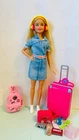 Mattel Barbie travel doll with suitcase  Rucksack & 10 accessories vgc