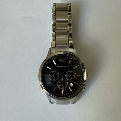 Emporio Armani Renato AR2434 - Herrenuhr Stahl 43mm Chronograph Original