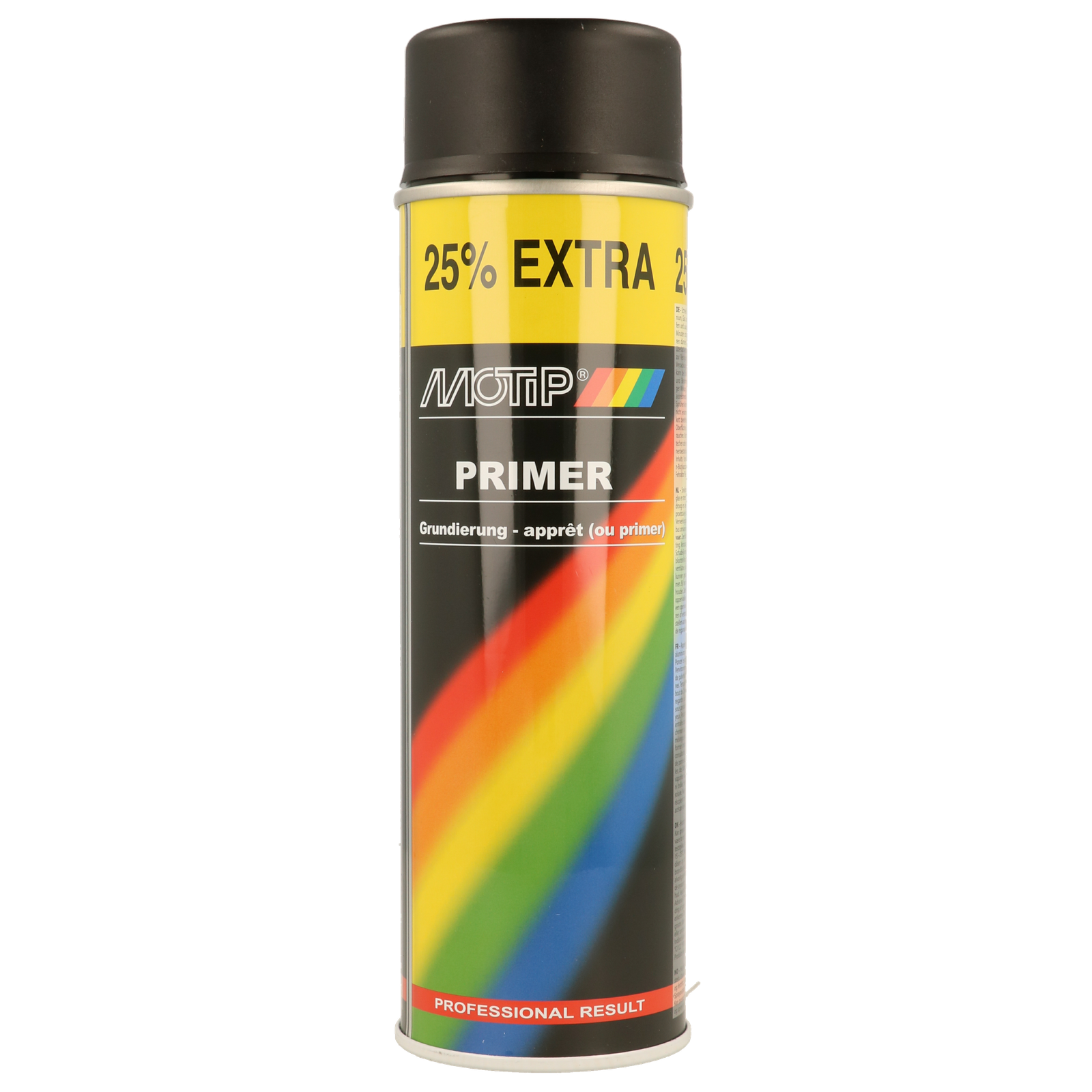 Motip Primer Black 500ml Fast-Drying Spray Paint Aerosol Car Sanding Undercoat - Image 2