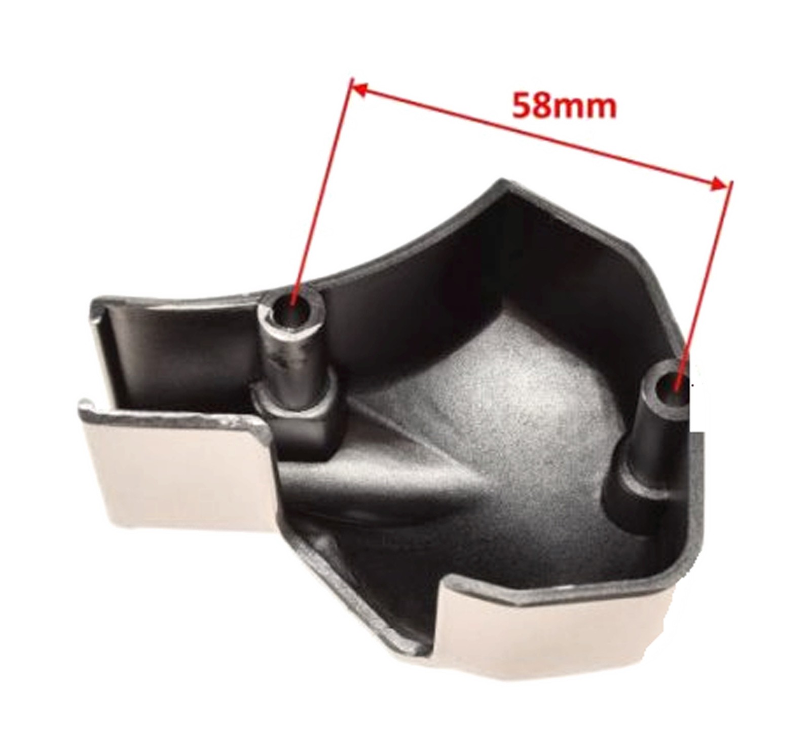 Couvercle pompe à huile AM6 moteur droit en alliage renforcé noir pour moto 50