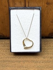 925 Sterling Silver Heart Pendant Necklace Ladies Gift Boxed Jewellery