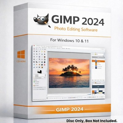 GIMP 2024 Photo Editing Software - Graphic Design, Image Enhancement & More DVD