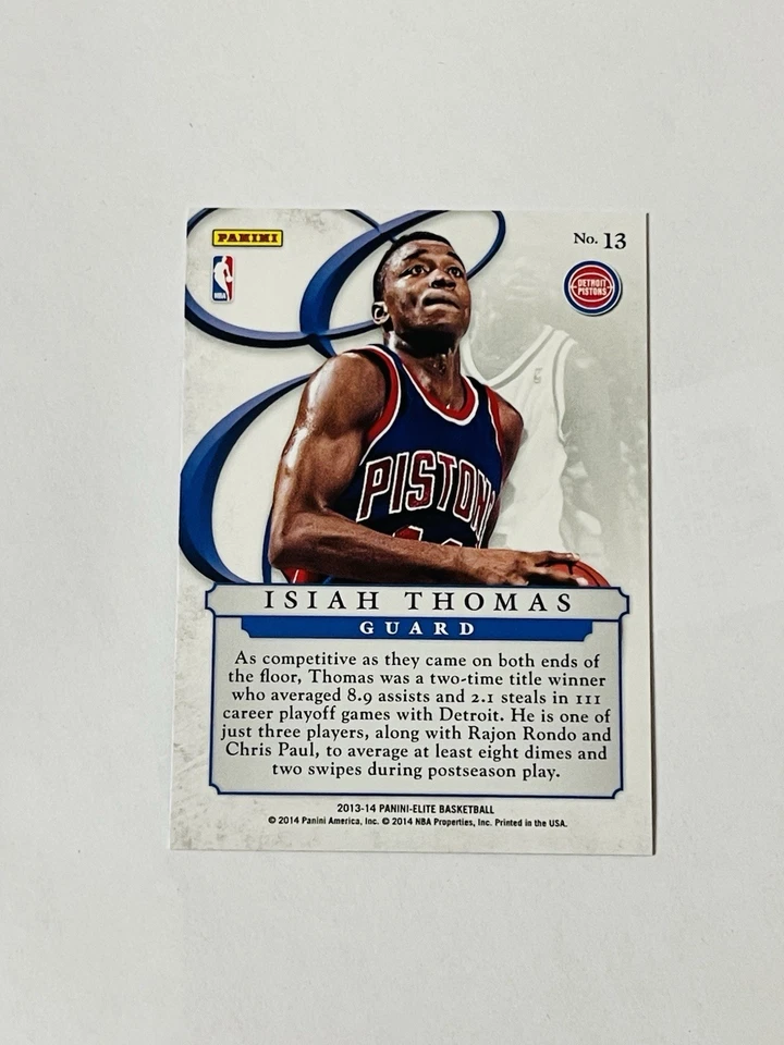 2013-14 Panini Elite - Elite Series Isiah Thomas #13 - Image 2 of 2
