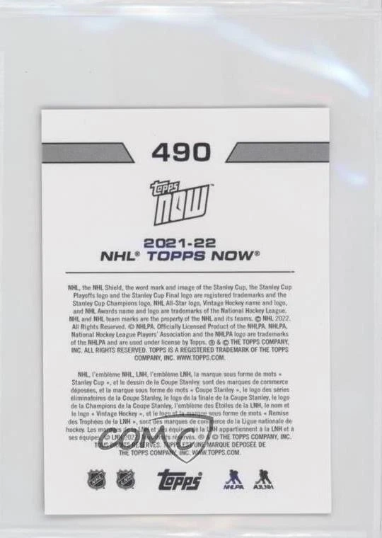 2021-22 Topps Now NHL Stickers /366 Connor McDavid #490 - Image 2 of 2