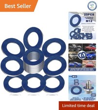 Aluminum Oil Drain Plugs - 25 Pcs M12 Gasket Washers For Lexus Scion Aluminum Oil Drain Plugs - 25 Pcs M12 Gasket Washers For Lexus Scion