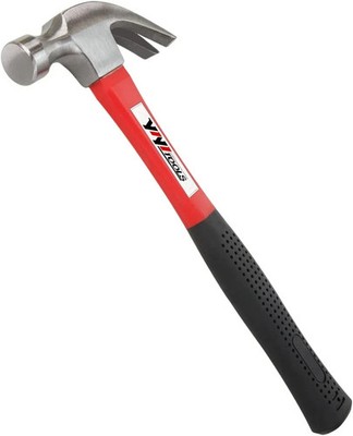 Claw Hammer with Fiberglass Handle   16-Oz, Red and Black (YY-1-003)