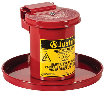 0.45 Gallon Galvanized Steel Mini Countertop Oily Waste Can, 10.5'' X 7'' Metal Oi