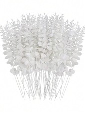 White Artificial Eucalyptus Stems 5 10 30 70 Pcs For Wedding Home Decor
