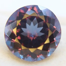 Loose Gemstones Color Change Natural Alexandrite Round Cut Certified 7.35 Ct