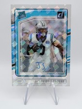 Ja'Tavion Sanders - 2024 Clearly Donruss Rated Rookie #81 Holo Logo Auto /32 SSP