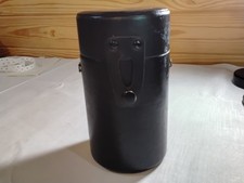 Black Faux Leather Padded Camera Lens Case-Snap Closure- Korea SD 604900