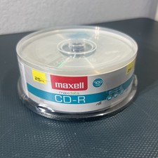 Maxell 648445 CD-R 700 CD Recordable Discs 48x700 MB 80 Min Spindle 25 Pack SEAL