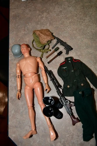 Vintage Gi Joe German Soldier 1964 SOTW Red Hair Accessories Clothes Figure