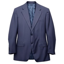 Canali Super 120s Blazer Navy Pinstripe 100 Wool Men's 42R Made in Italy.