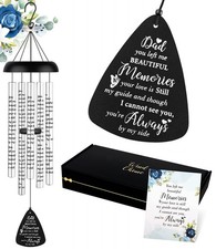 Sympathy Gift Wind Chimes for Outside - Memorial Gifts for Loss of Dad Father...