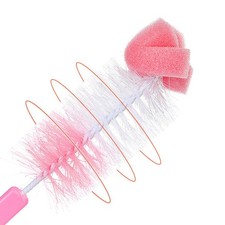14 Pcs/2 Small Bottle Brush Set Infant Pacifier Cleaner Milk Cleaning