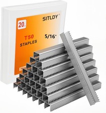 Heavy Duty T50 5/16- inch Length Staples 1890-Count, 3/8 Crown 20 Gauge Beveled