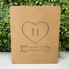 Heart & Arrow Valentines Day AccuCut Ellison Die cut Wood Die cutter 6"x5"