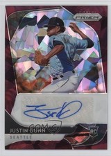 2020 Panini Prizm Rookie Burgundy Cracked Ice 25/25 Justin Dunn #RA-JD Auto 1k9e