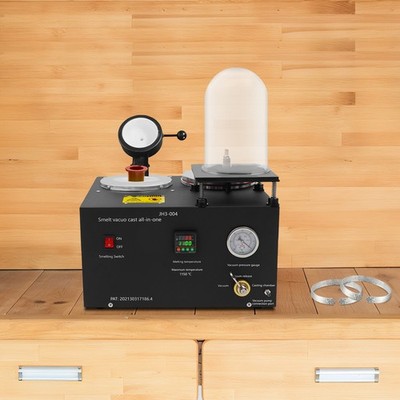 2KG Jewelry Lost Wax Cast Combination Vacuum Casting Melting Machine 1/3 HP 4CFM