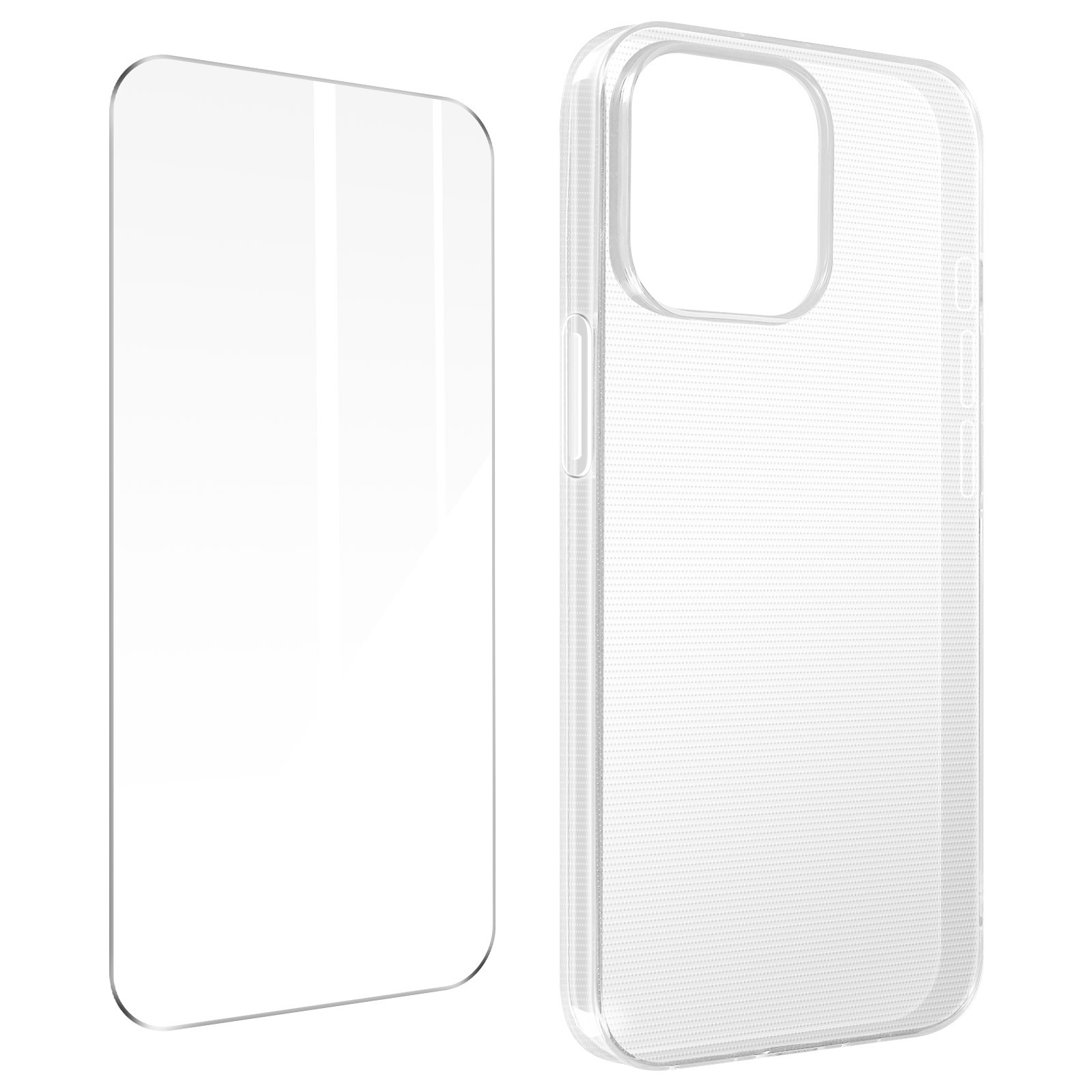 Coque Antichoc iPhone 14 Pro avec Film Écran Verre Trempé Anti-Rayures