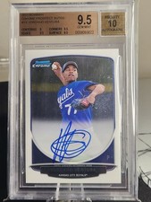 2013 Bowman Chrome Prospect Yordano Ventura Auto (BGS 9.5 Auto 10) Dodgers