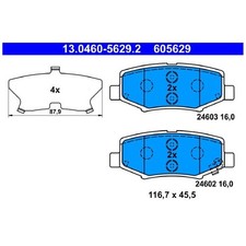 Satz Bremsbeläge Bremsklötze hinten für Jeep Cherokee KK Wrangler 3 JK | 2382