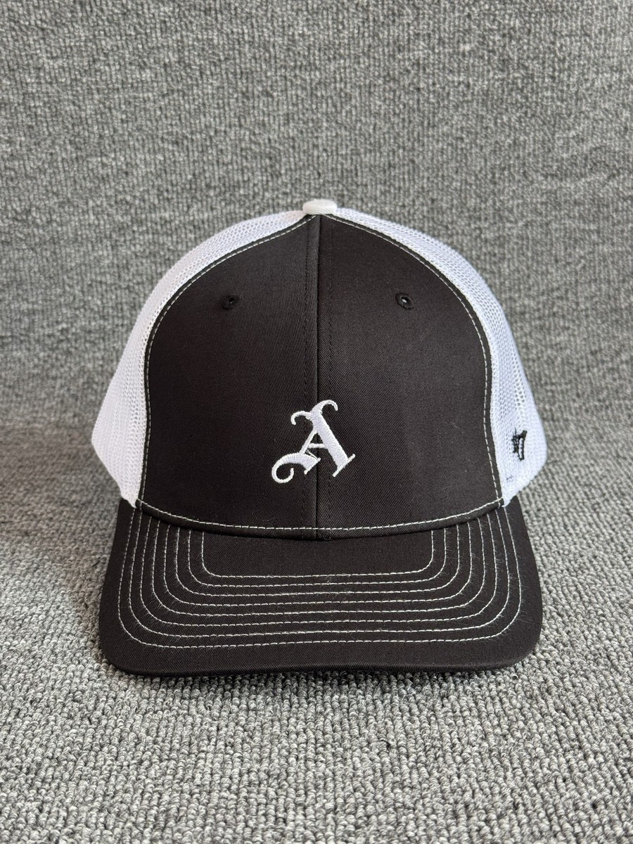 '47 Brand Script A Trucker Snapback Brown White Curved Brim Hat Adjustable