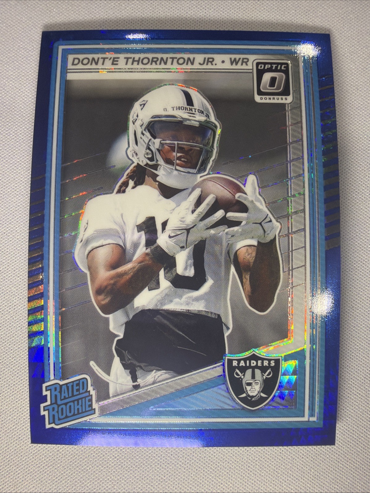 Dont'e Thornton Jr. 2025 Donruss Optic Blue Hyper Rookie #279