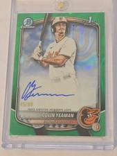 2025 1st Bowman Chrome Colin Yeaman Auto Green Lava Refractor 45/99